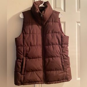 Old Navy Puffer Vest in the color plum